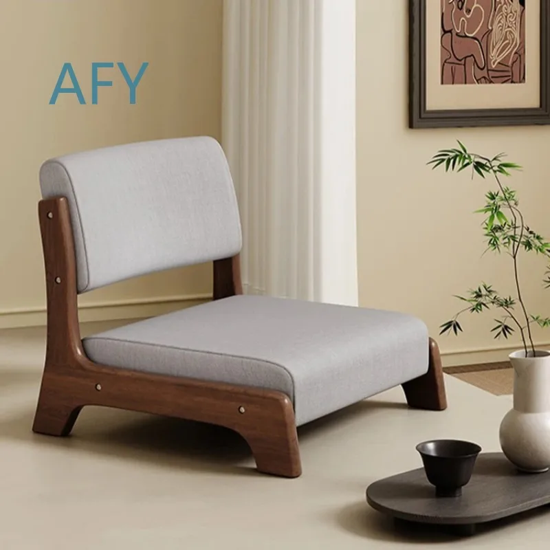 Japanese Tatami Floor Chair for Home Office Living Room Bedroom Bay Window Meditating Floor Sitting Folding Stool Legless