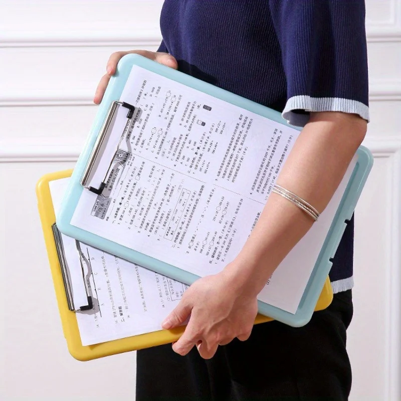 Pengatur Folder Plastik A4, Alas Tulis Multifungsi untuk Dokumen Ujian, Skor Musik, Kantor, Ideal untuk Pelajar dan Profesional.