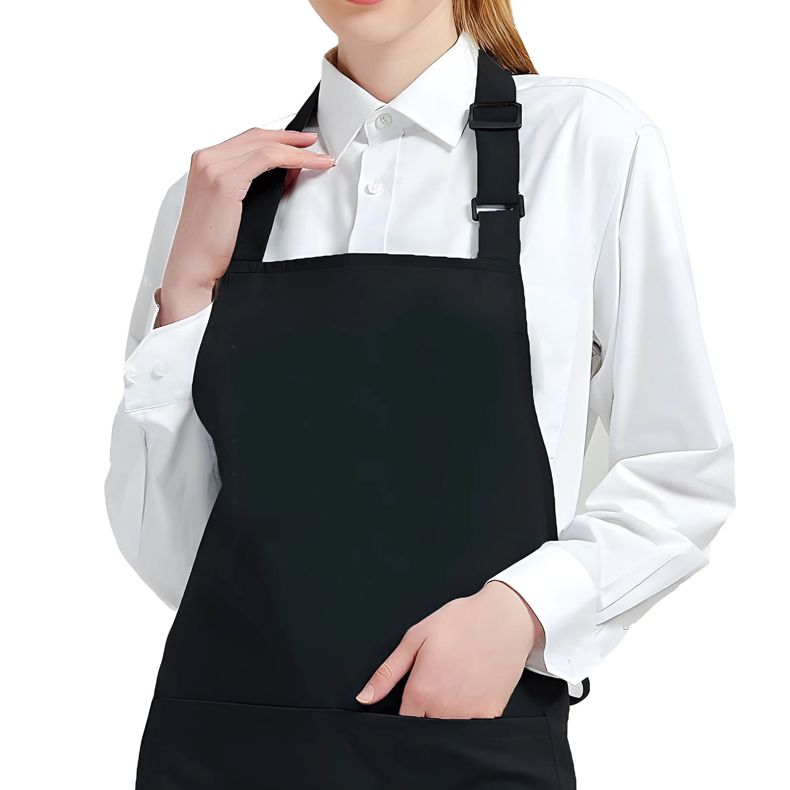 New Unisex Waterproof Apron with Pockets, Adjustable Straps, Kitchen, BBQ, Restaurant, Bar, Cafe, Beauty, Nails Studios