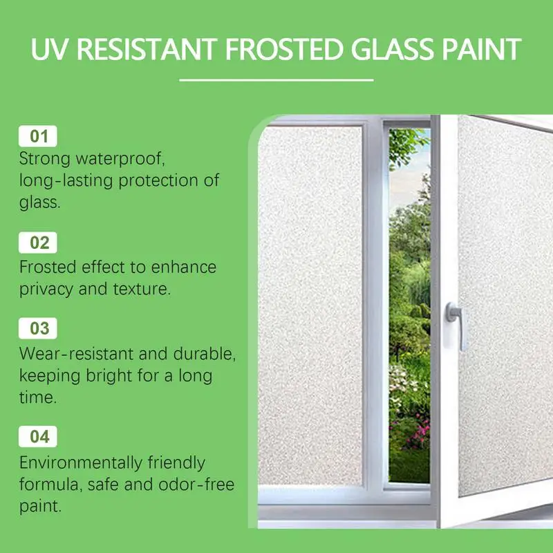 

Window Privacy Paint UV Resistant Frosting Glass Paint 5.29oz Window Privacy Paint Water-resistant Frosted Glass Spray For