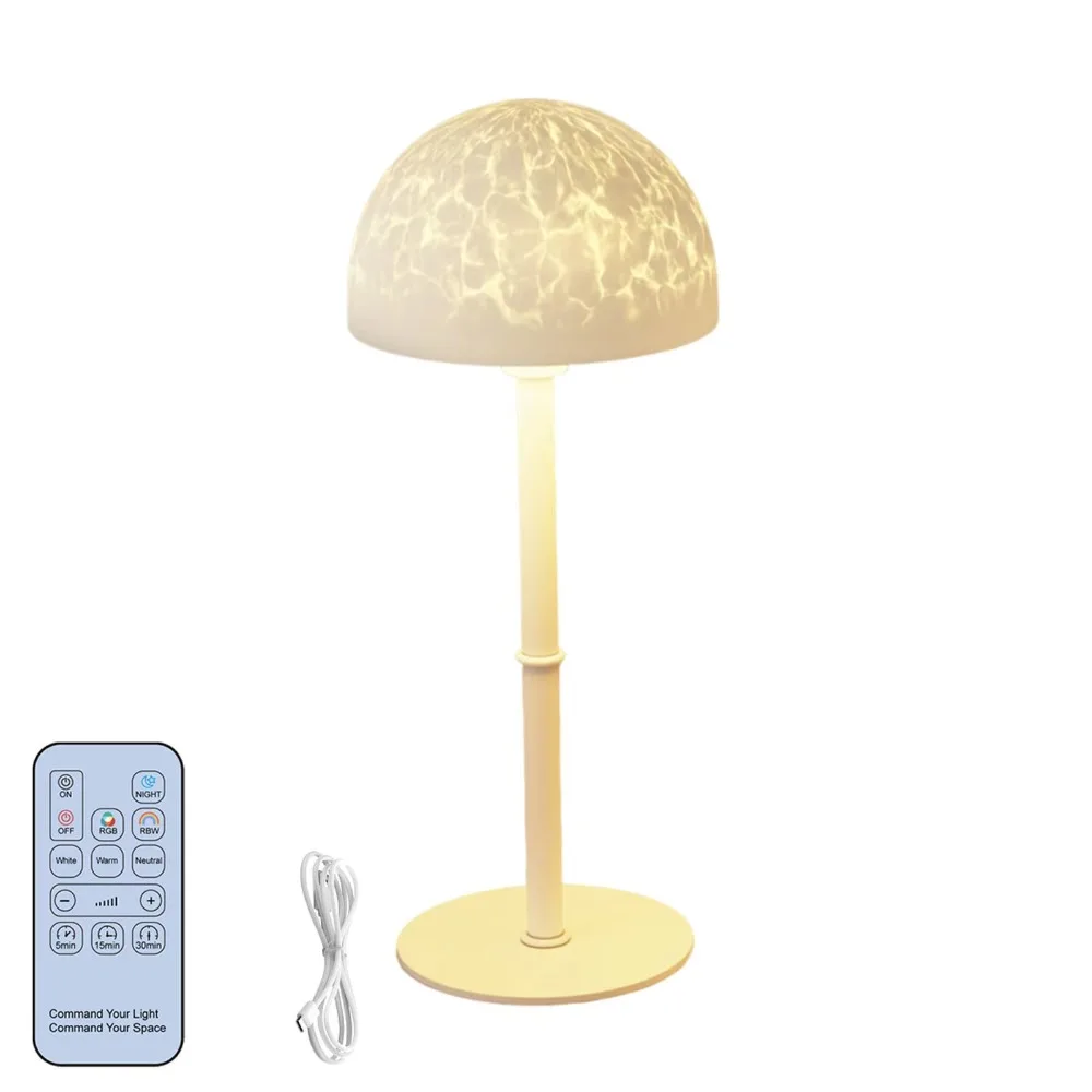 

Dimmable Water Ripple Projector Light Remote Control Touch Control LED Night Light RGB Colorful Height Adjustable