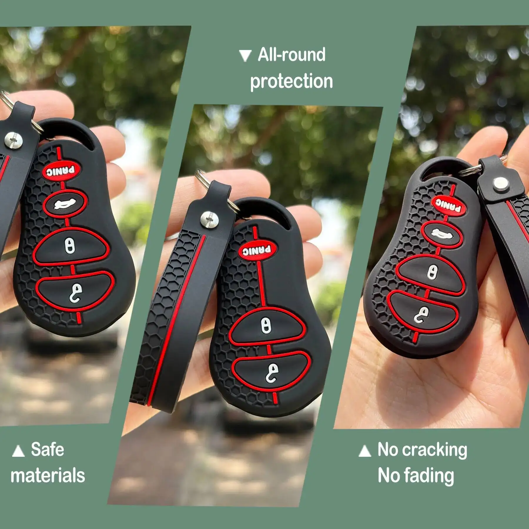 Keychain Protect For Chrysler CHRYSLER 300m Grand Voyager PT Cruiser Sebring Jeep Liberty Dodge Transmitter 3/4 Button Fob Caps