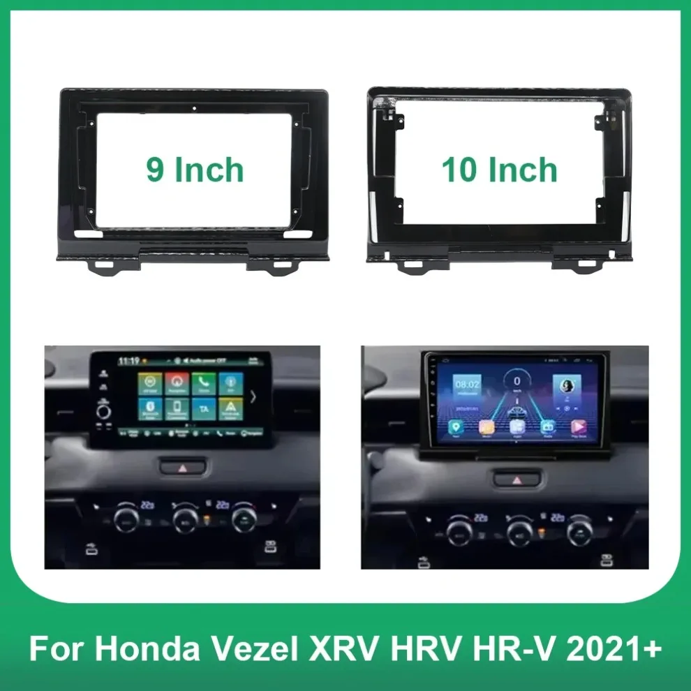 

9 Inch 10 Car Frame Fascia Adapter Canbus Box Decoder For Honda Vezel XRV HRV HR-V 2021+ Android Radio Dash Fitting Panel K