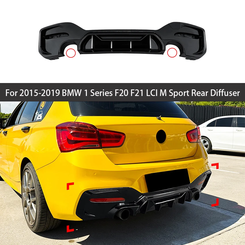 

Для BMW серии 1 F20 F21 LCI M Sport задний бампер диффузор сплиттер подбородок спойлер Bodykit аксессуары для тюнинга автомобиля 2015-2019