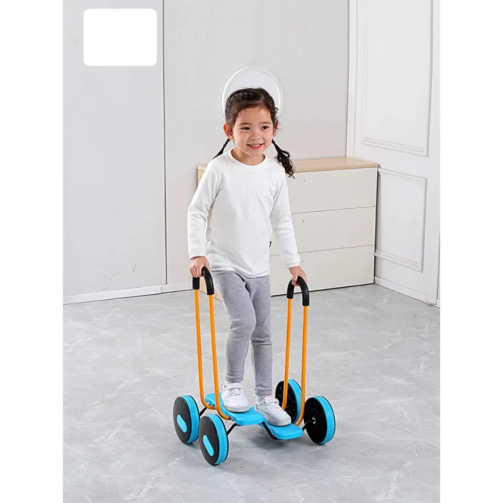 Bicycle Four wheeled Kindergarten Toy Game Indoor and Outdoor Balance Board Stepping on a Bicycle Children's Sensory Training Eq