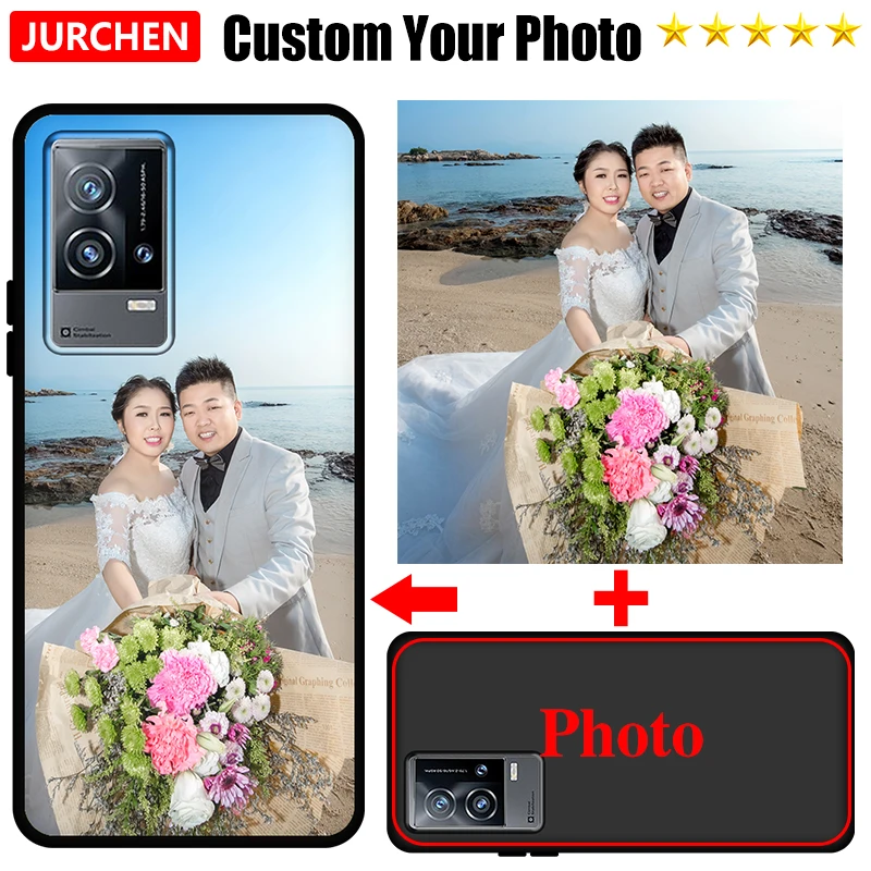 JURCHEN Customized Photo Silicone Cases For Vivo Y21 Y31 Y20 Y20i Y33S Y11S Y12S Y20S Y21S DIY Images Name Matte Back Thin Cover