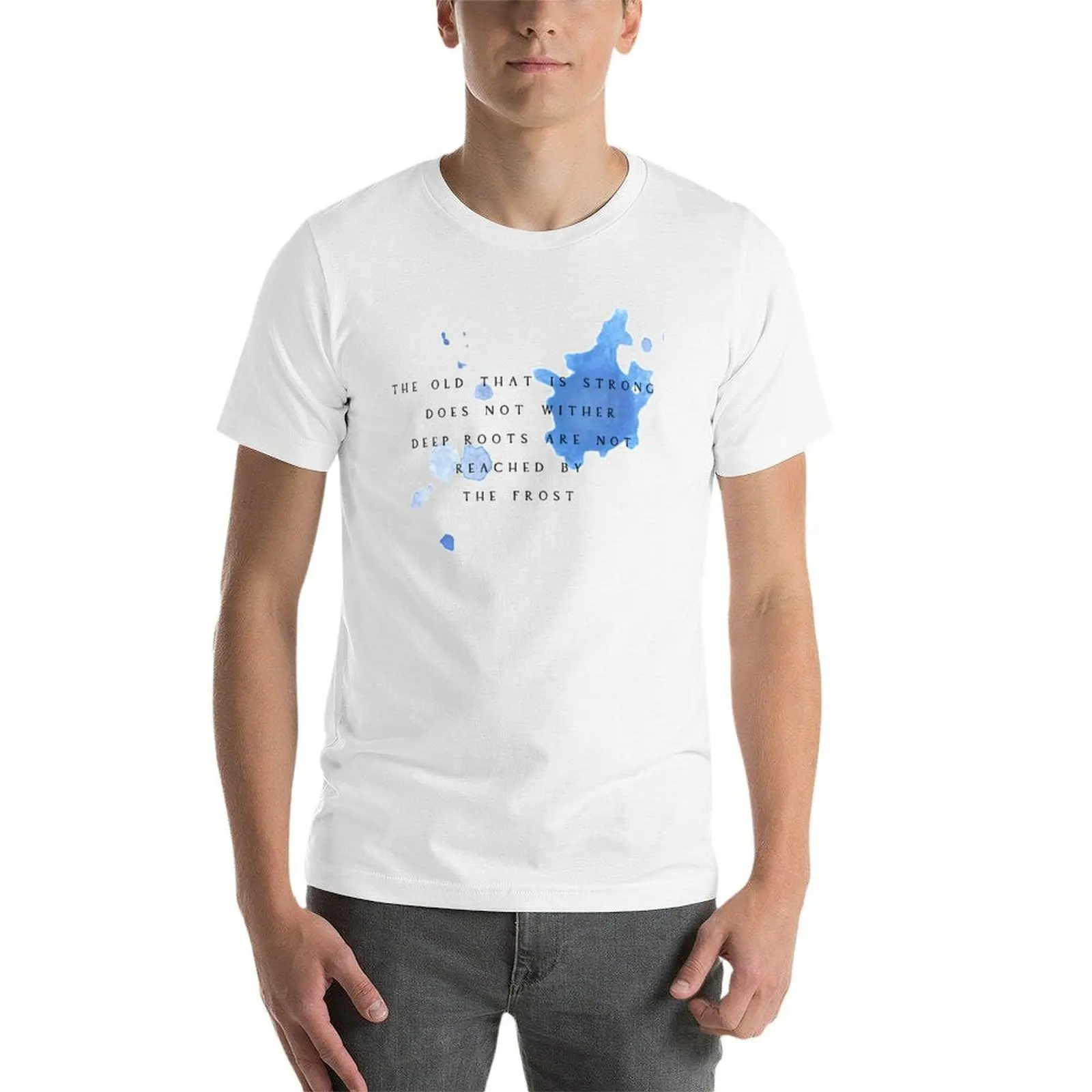 تي شيرت رجالي تي شيرت قطني عميق Tol.ki.e.n قميص رجالي كاجوال - لتي شيرت روتس مان t #4