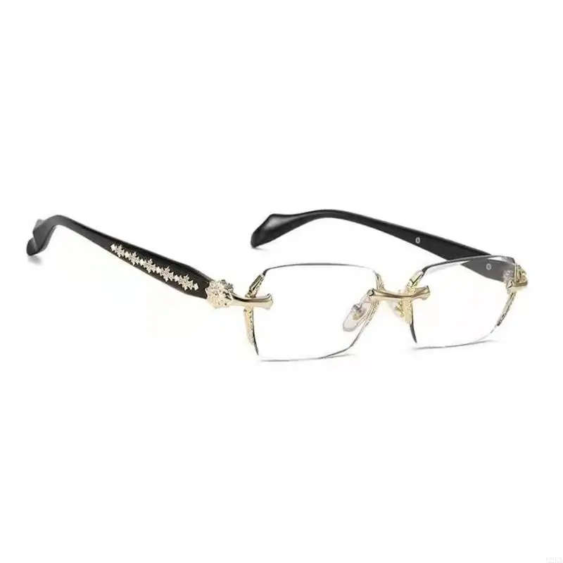 2026 New 2000S Frameless Glasses Plastic Frame Flat Lens Opticals Glasses For Clear Visual During Outdoor Daily And Travel