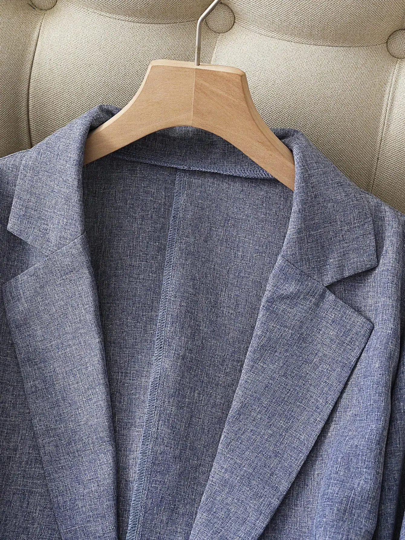 Jaqueta de terno pequena estilo europeu e americano, cardigã de manga de sete quartos da moda outono para mulheres