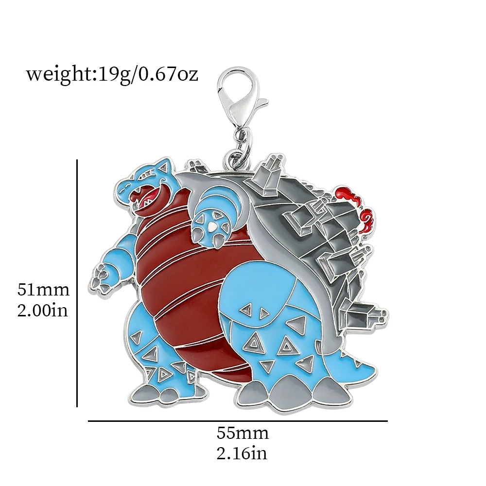 Pokemon Keychains for Kids Dynamax Pikachu Gengar Charizard Pendant Keyrings Cartoon Anime Metal Enamel Key Holder Gifts