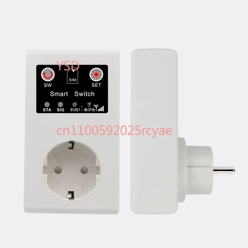 

Mobile remote control GSM German standard 16A socket temperature detection power outage alarm