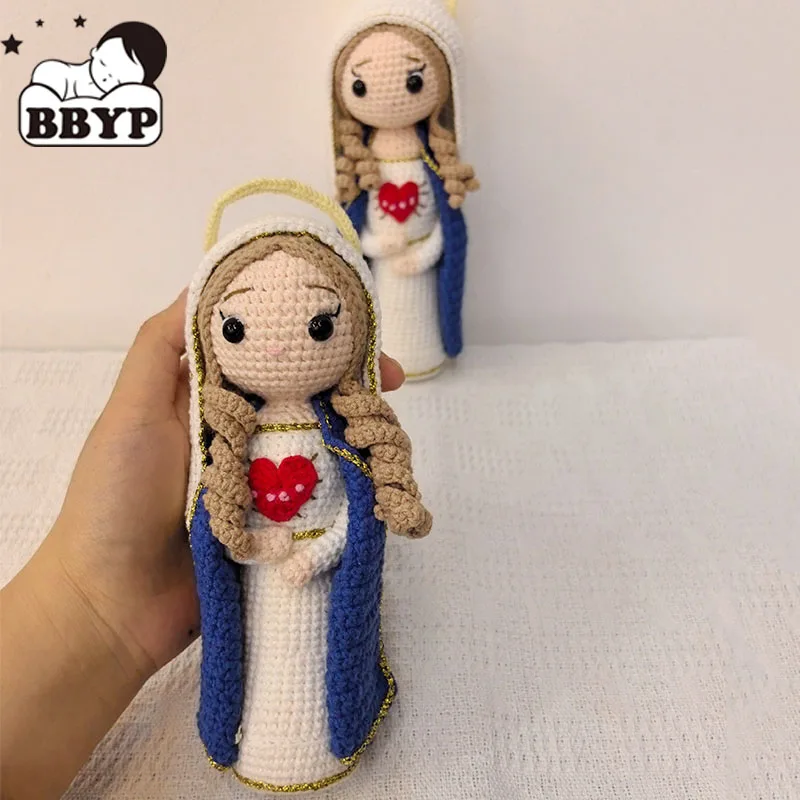 Blessed Virgin Mary crochet Virgin Mary Handmade doll Our Lady of Grace Finished Dolls Home Dec