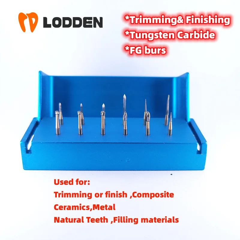 12pcs Trimming& Finishing Tungsten Carbide burs FG KIT 6003A Denstistry Tools for composite, Ceramics, Metal, Natural Teeth