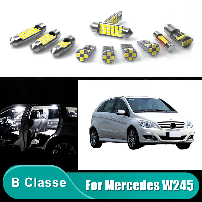 

For Mercedes Benz B Classe W245 B180 B200 Error Free 12v Car LED Bulbs Interior Reading Lamp Trunk Glove Box Lights Accessories