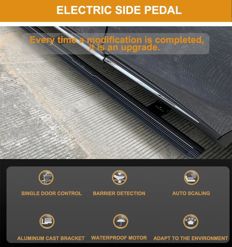 Electric Running Board Aluminum Alloy Auto Scaling Heavy Duty Liush Side Step Pedal for Mercedes G63 BMW GLC with Carry Bag