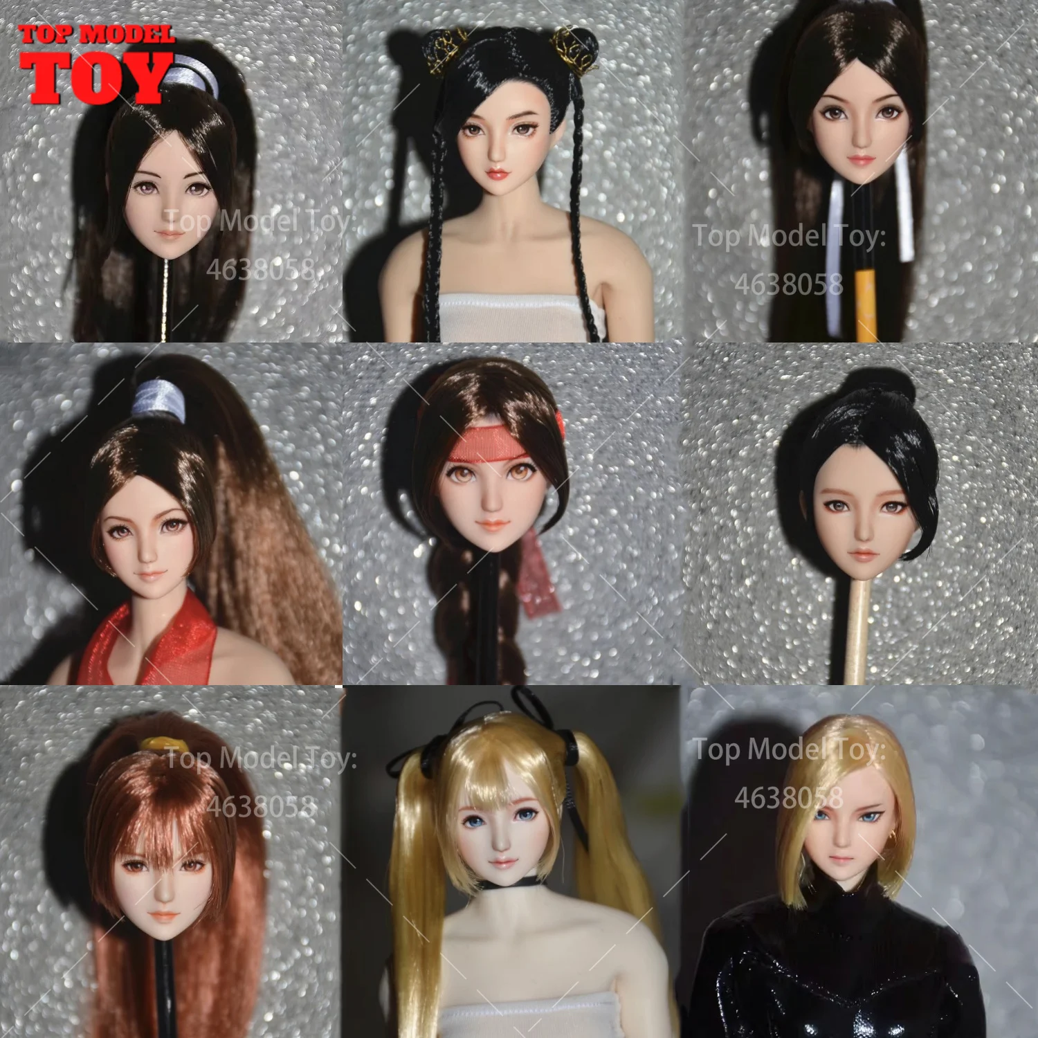 1/6 Customization Beauty Girl Obitsu27 Head Cartoon characters Head Model For 12