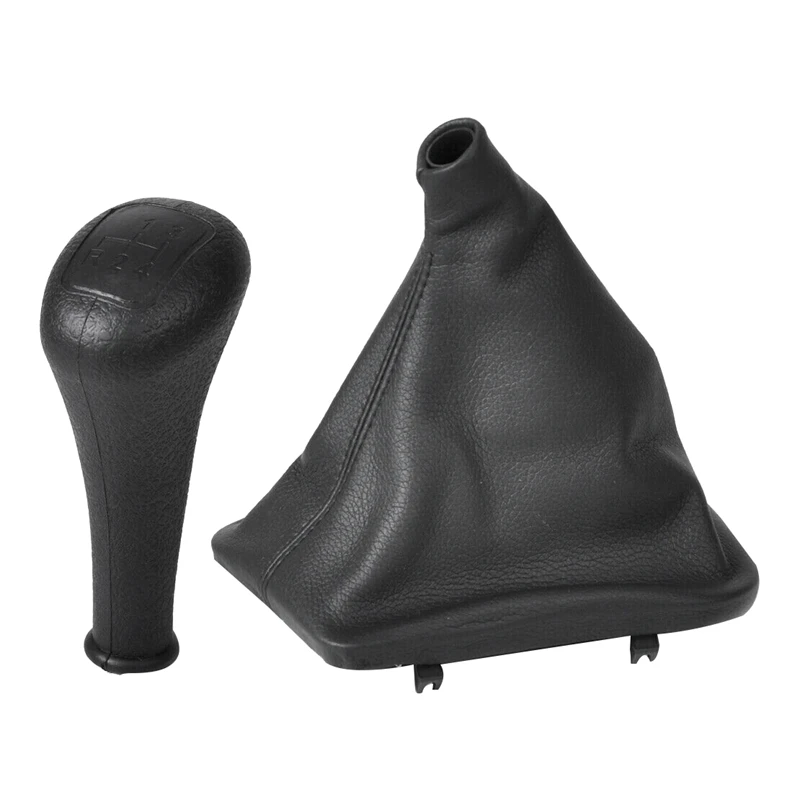 4 Speed Car Gear Shift Knob Shifter Lever Leather Boot Cover For Mercedes Benz W123 W140 W202