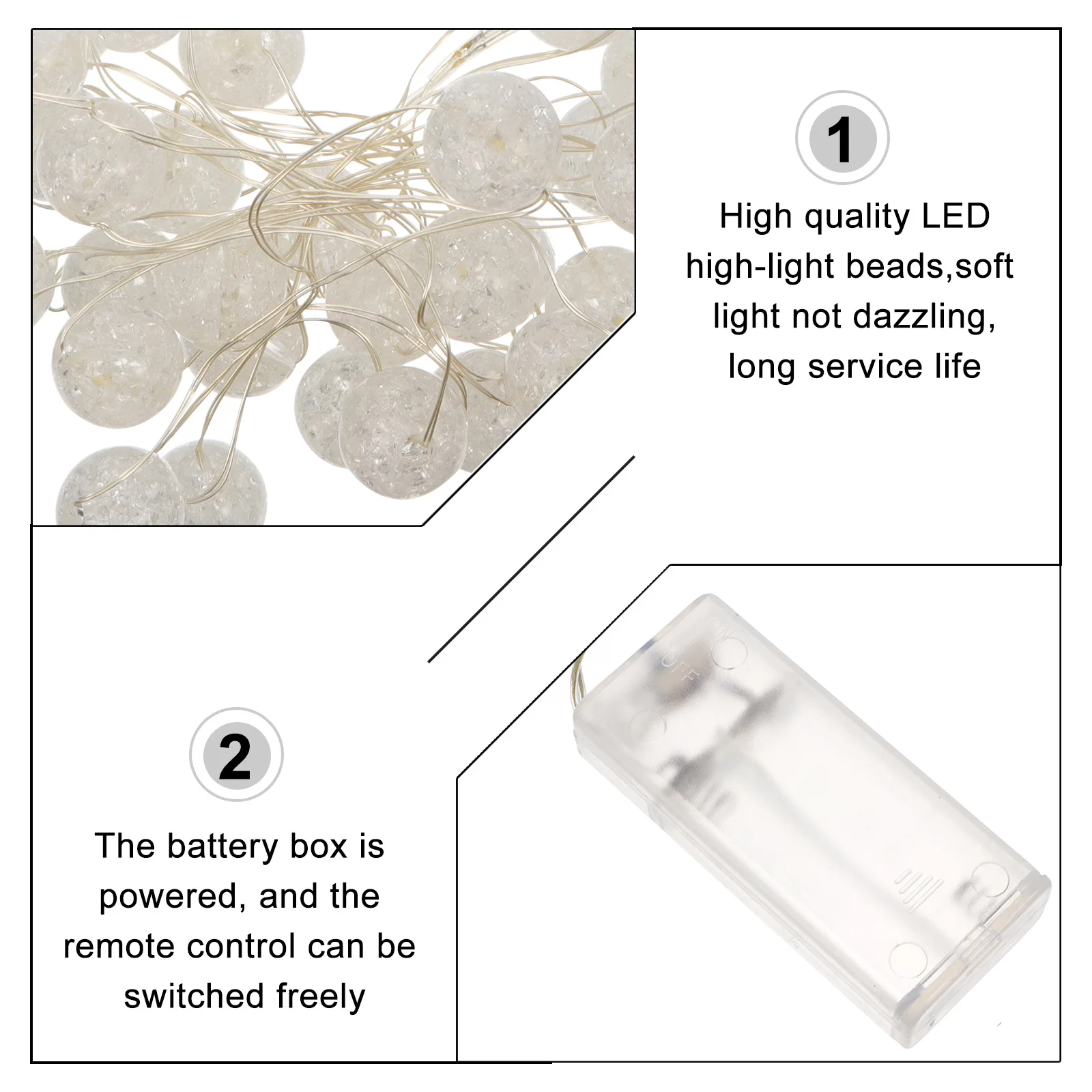 

Festival Lamp String LED String Lamp Captured Glass Globe Decorative Light Props for Shop Window Mall Bar Store Home