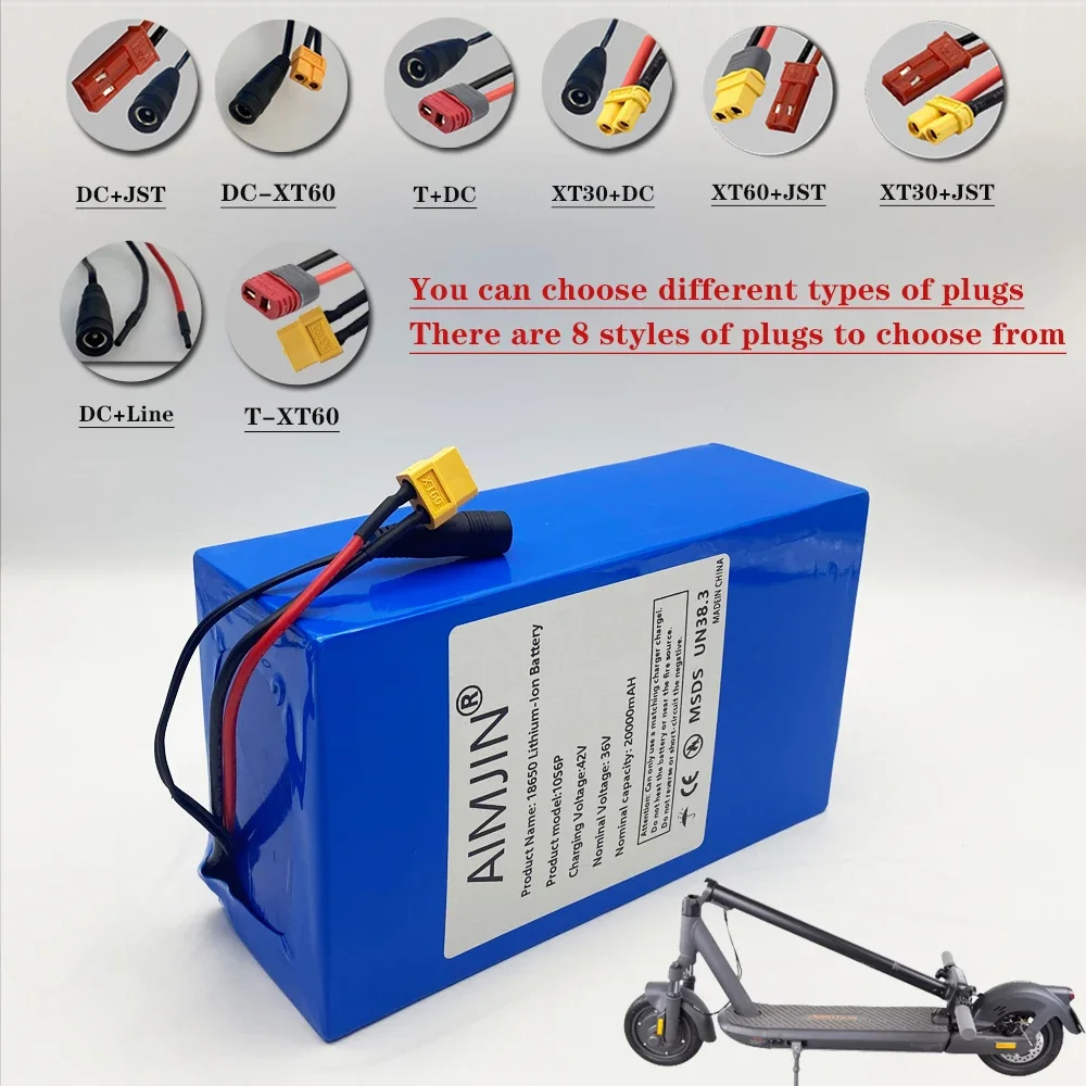 

10S6P 36v 20ah Brand new original 500-1000W large capacity lithium battery uses most vehicles and supports product customization