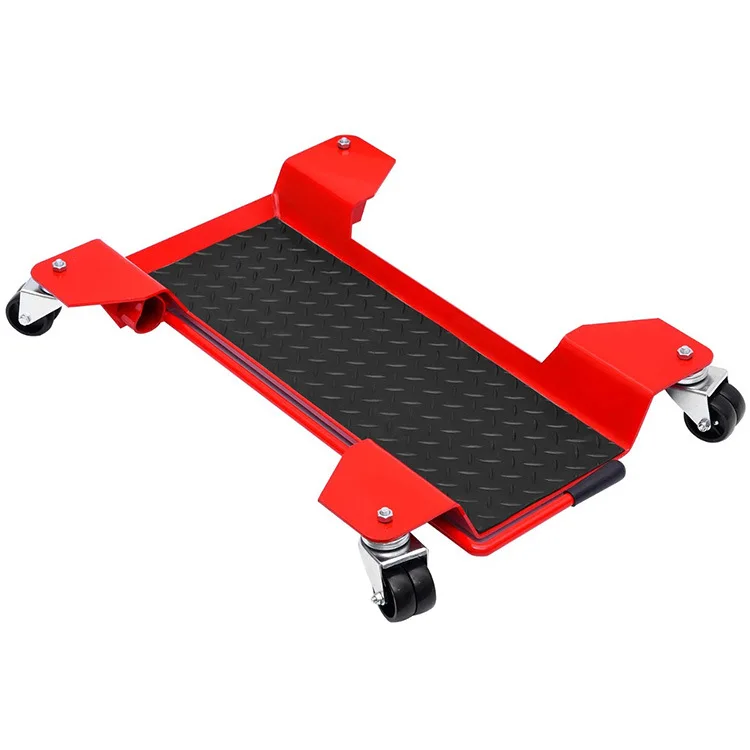Heavy Duty Professional Motorcycle Roller Stand with Caster Wheels Mobile Dolly for Garage Workshop Repair and Maintenance Tool