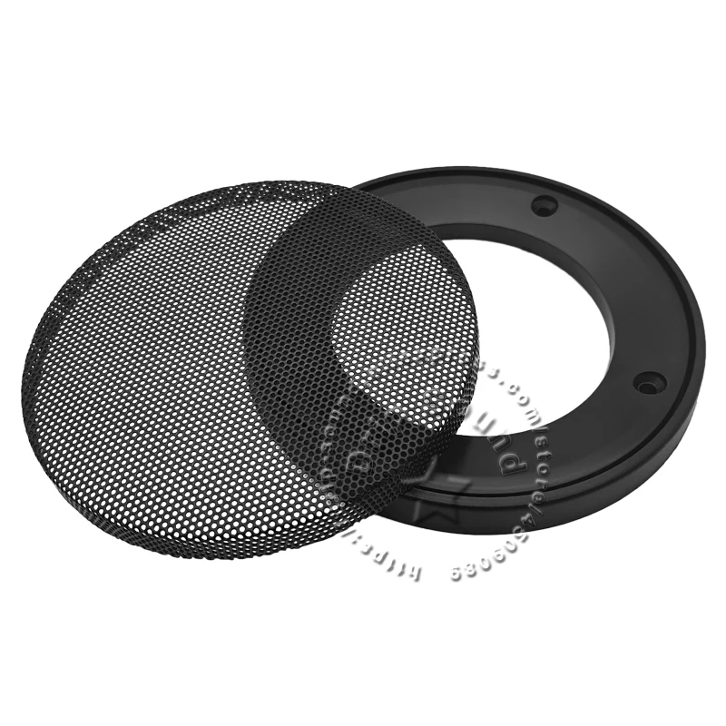 

For 3.5 Inch Speaker Grill Cover Hige-grade 3.5" Car Home Audio Decorative Circle Metal Mesh Grille Protection Net #Silver/Black