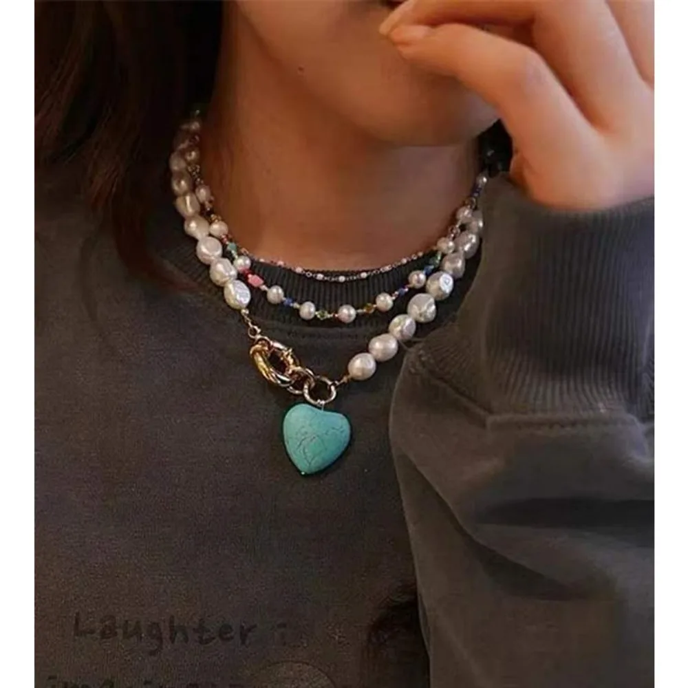 

Classic New Year Sweater Chain Freshwater Pearl Necklace Ins Niche Fashion Blogger Neck Chain Clavicle Sweater Chain for Women
