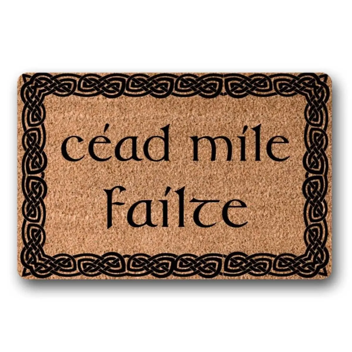 Cead Mile Failte Welcomes Mat Outdoor Rubber Non-Slip Welcome Doormat Irish Floor Mat Housewarming Gift Indoor