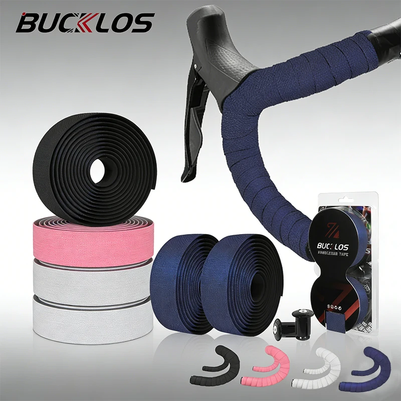 

BUCKLOS Silicone Handlebar Tape Ultra Soft Shockproof Bar Tapes Durable Breathable Road Cycling Belts PU Anti-Slip Bike Tape