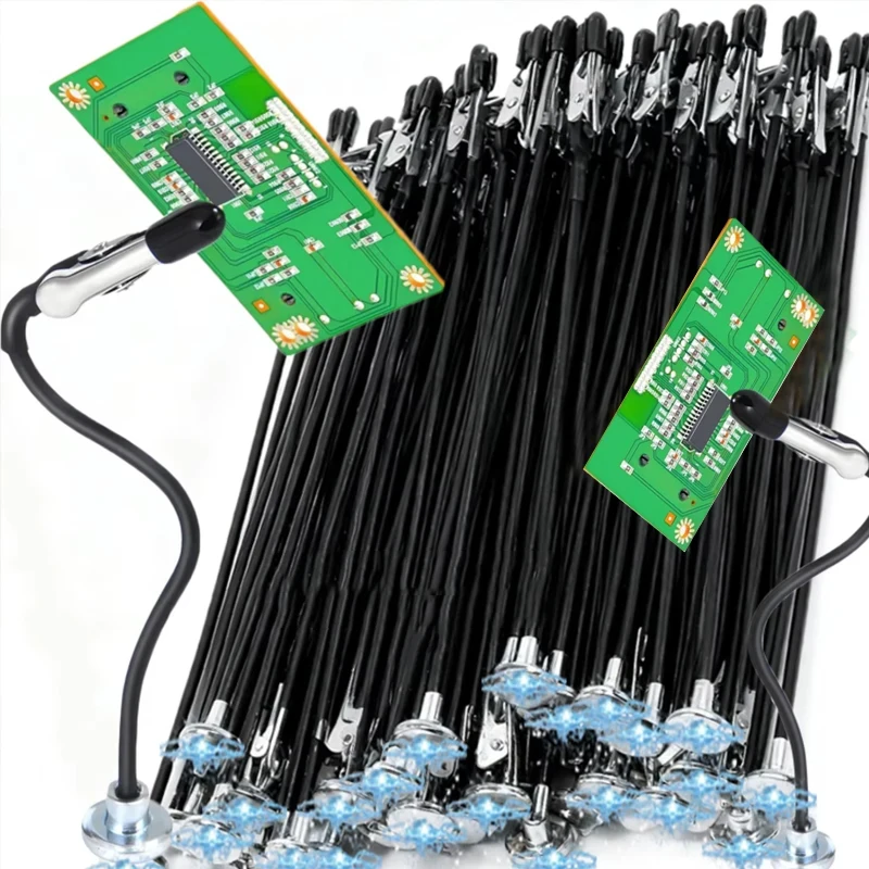 Soldering Third Hand with Strong Magnetic Base, Flexible Arms PCB Holder for Electronics Repair – Alligator Clip Welding Tool image 2