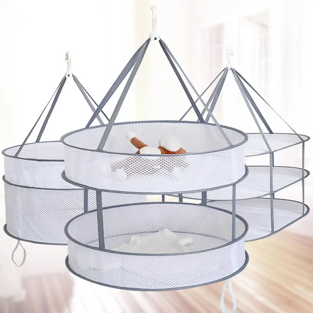 Save Space Honeycomb Net Household Towels Baby Sweater Drying Rack for Balcony