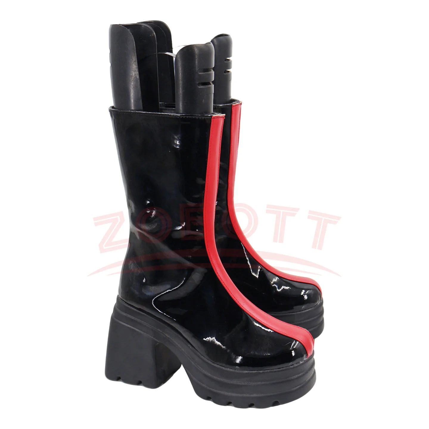 Anime KPop Demon Hunters Rumi Cosplay Shoes Stage Performance Black Boots Women Girls Halloween Party Role Play Platform Shoes