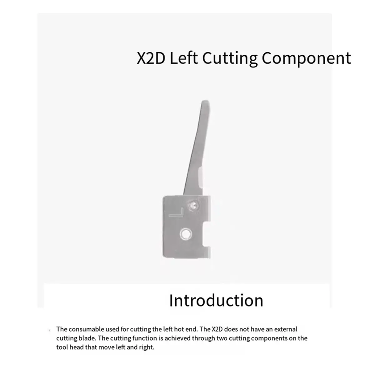 NEW FACTORY~Left Cutting Assembly for X2D Cutter 3D Printed Parts