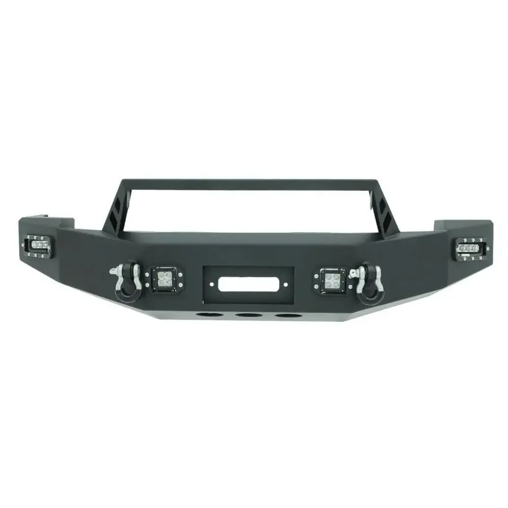 Newest Offroad Replacement Parts Front Bumper With LED Aftermarket Steel Black Winch  Guard For Silverado 1500 2007-2013