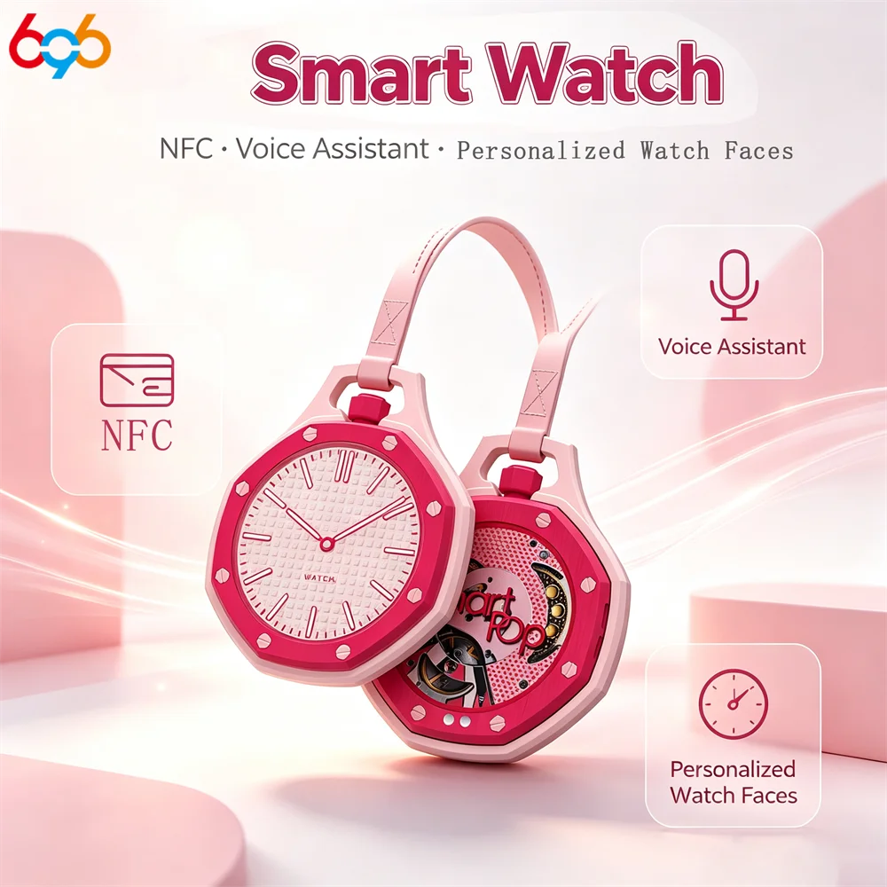 696 New Silicone Student Portable Pocket Watch Voice Assistant NFC 1.3