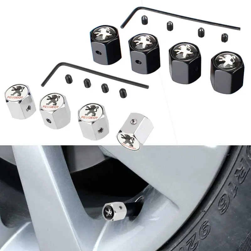 

Car Anti-theft Wheel Tire Stem Air Valve Caps for Peugeot 407 206 107 307 308 406 408 208 301 3008 2008 208XS 208GTi Exterior