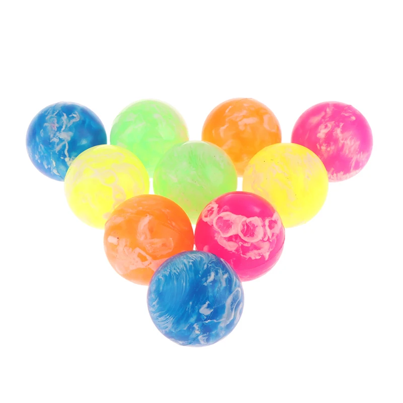 10 ชิ้นเมฆที่มีสีสัน Bouncy Ball เด็กยืดหยุ่นลูกยางของเล่นเด็กเกมกลางแจ้งลูกกระโดด