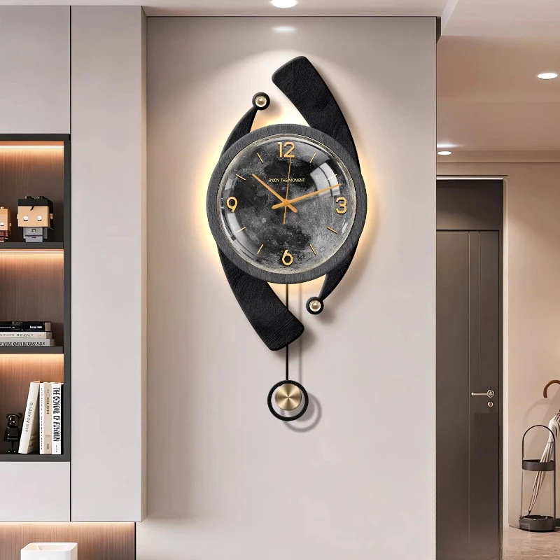 

Creativity LED Wall Clock Living Room Luxury Large Wall Clocks Design Aesthetic Mute Digital Clock Stylish Modern Room Decor
