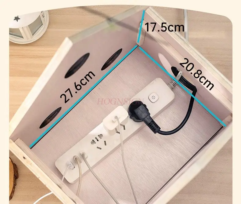1pcs Creative cable organizer, desktop wire socket storage box, sorting and inserting wooden wire collection box
