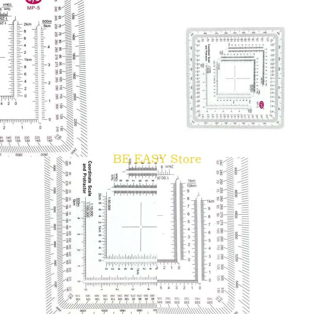 

E28F Квадратная линейка, считыватель координатных сеток, транспортир, масштаб координат, пара инструментов для чтения карт с