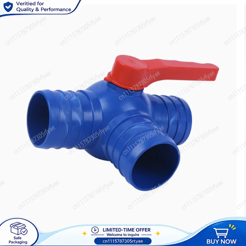3 Inch Agricultural Three Way Ball Valve PVC Water Pipe Connector Quick Connect Switch Valve for Sprinkler Irrigation