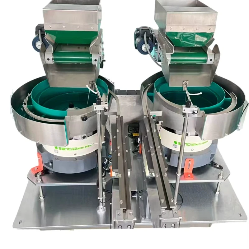Stainless steel aluminum automatic nut bolt vertical push type stepping feeder