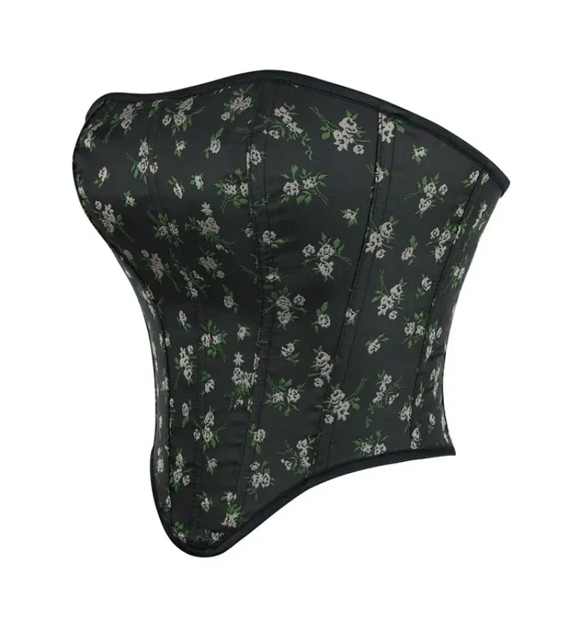 

Летние женские корсеты, бюстье на молнии, шнуровка, корсет с цветочной вышивкой, укороченный топ, сексуальный жилет, корсет с завышенной талией