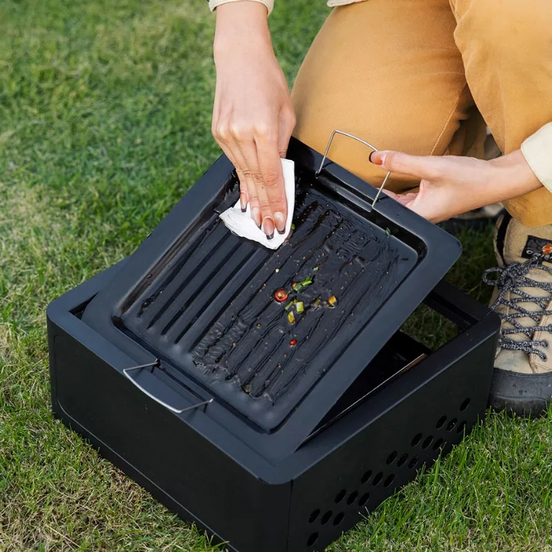 Barbecue Stove, Home Outdoor Barbecue Grill, Surrounding Stove, Tea Cooking and Barbecue Stove Set, Indoor Stove and Appliance C