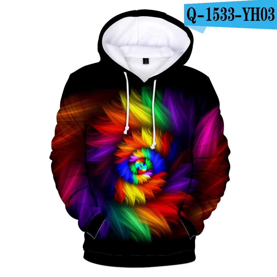 Classic Kawaii Colorful Magic Swirl Pattern 3D printed Hoodies Sweatshirts Men/Women Beautiful Sweatshirt Leisure Pullovers