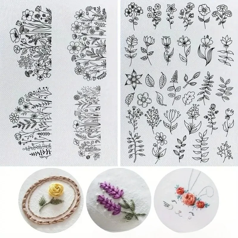 Water Soluble Stabilizer for Stitch Embroidery Paper Wash Away Embroidery Stabilizers Tear Away Patterns for Hand Sewing Lover
