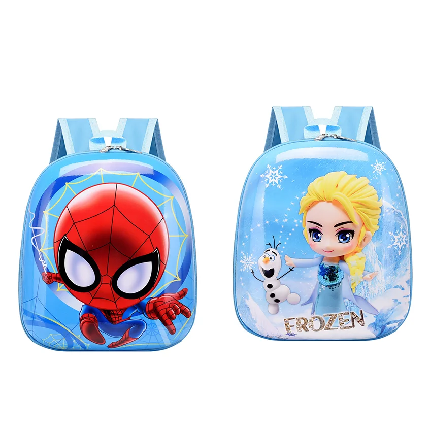 Disney Mickey Mouse Minnie Children\'s Backpack Anime Spider Elsa Printten Cute Cartoon Egg Shell Boy Girl Stitch School Bag Gift