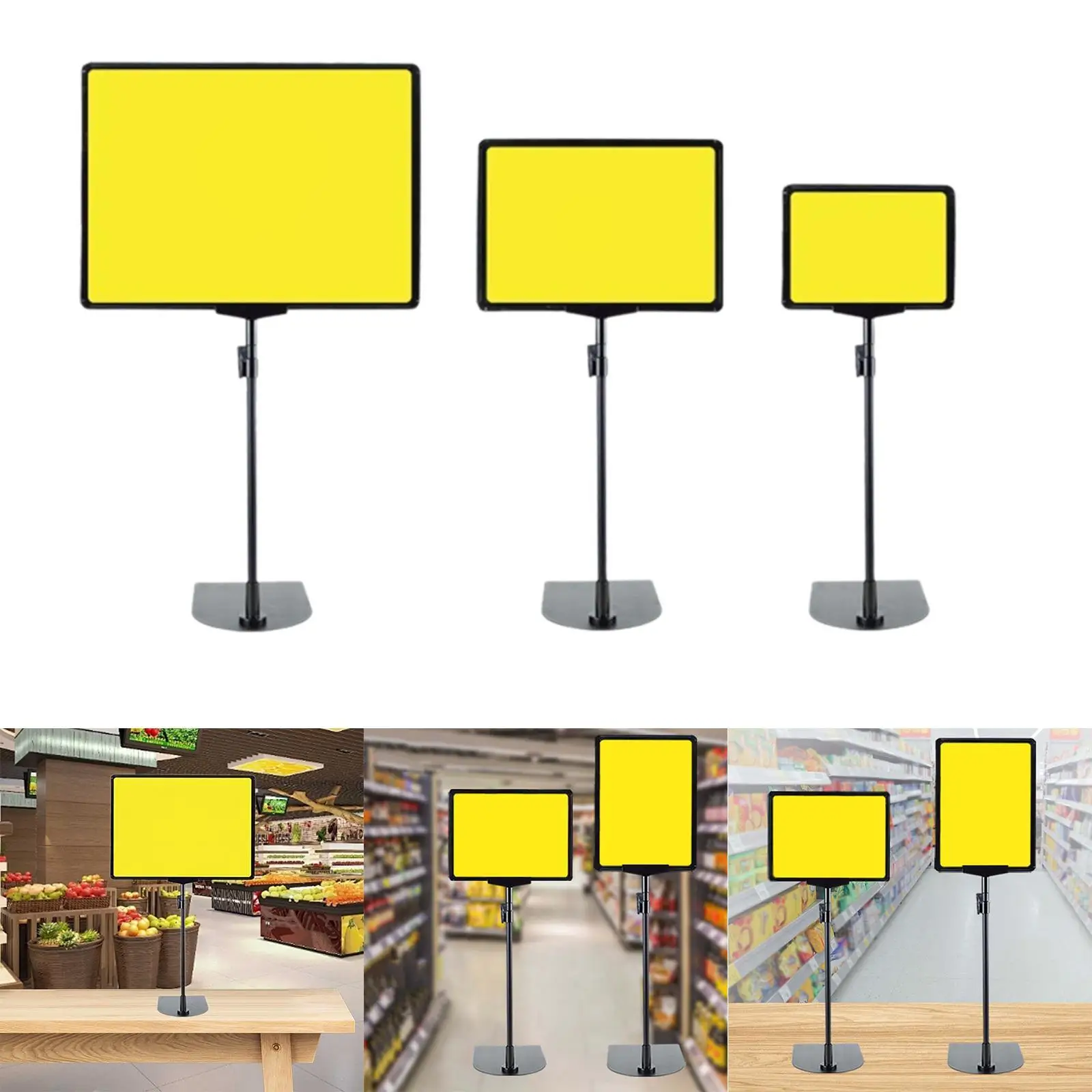 

Supermarket Price Tag Stand Adjustable Sign Holder Versatile Professional Heavy