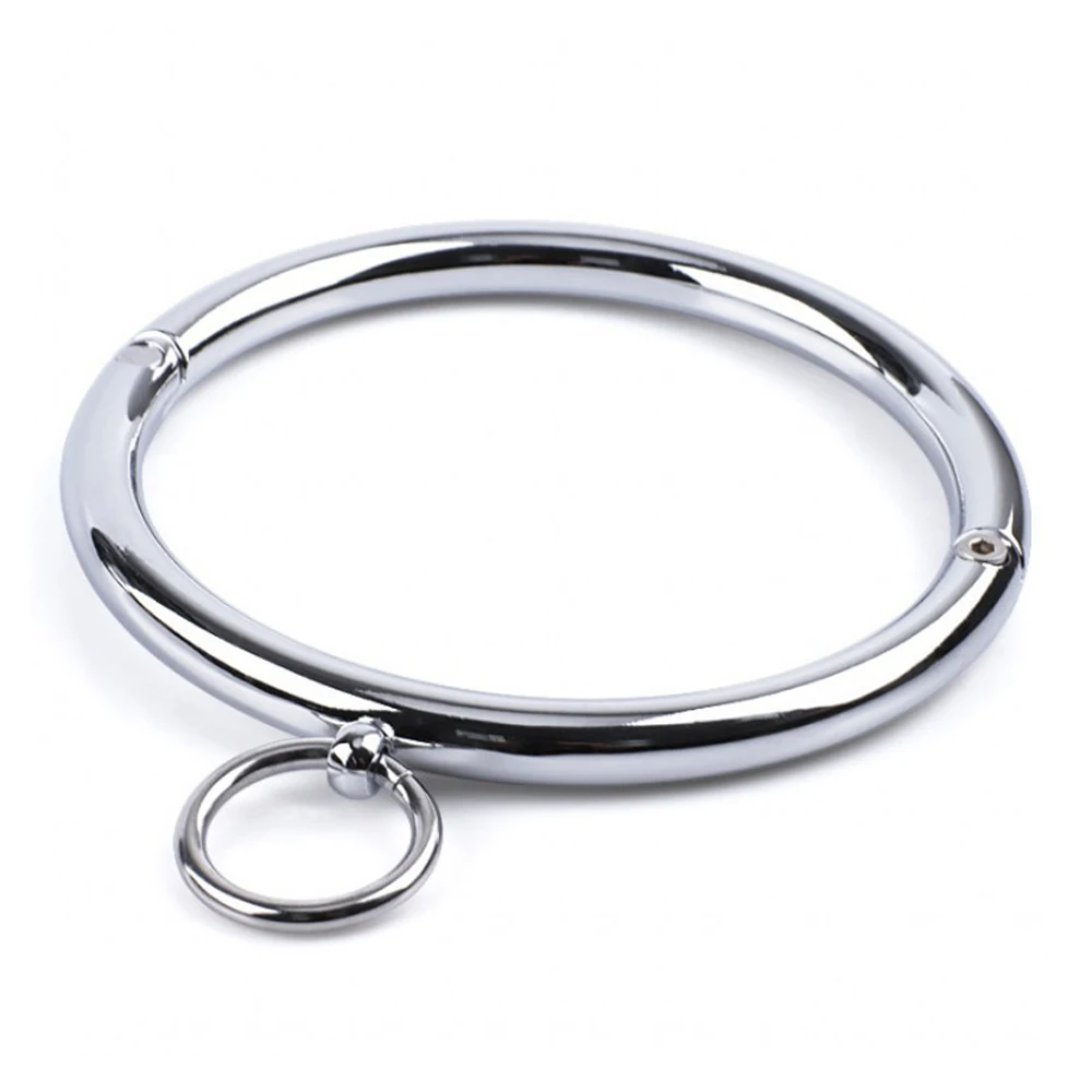 Metal Collar Neck Ring Slave BDSM Bondage Positioning Fetish SM Choker Adult Games Sex Toys For Man Woman Restraints