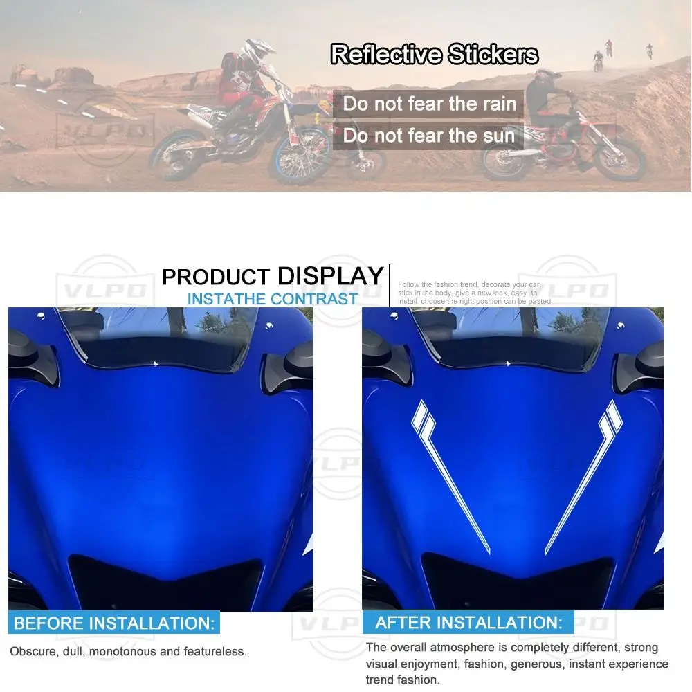 Motorcycle Stickers Waterproof Decals for Yamaha YZF R1 R1M R3 R6 R7 R125 YZFR1 YZFR125 YZF450 YZF600 YZF750 Accessories