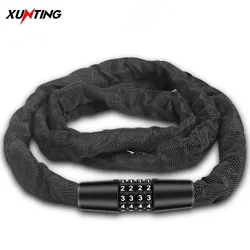 Xunting Bike Lock Secure Your Ride Equipment 4 Digit Combination Anti-theft Carbon Lock Mount MTB Bike Accessories